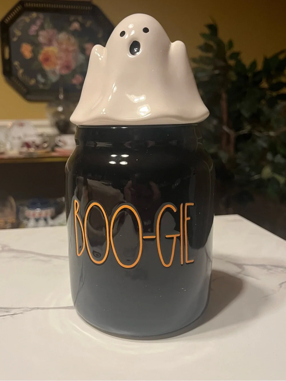 Rae Dunn BOO-GIE Figural Ghost Canister